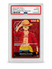 Monkey.D.Luffy (001) ST01-001 (Super Pre-Release Starter Deck 1: Straw Hat Crew) — PSA 10
