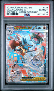 Mega Lucario ex 179/132 (Mega Evolution) — PSA 10