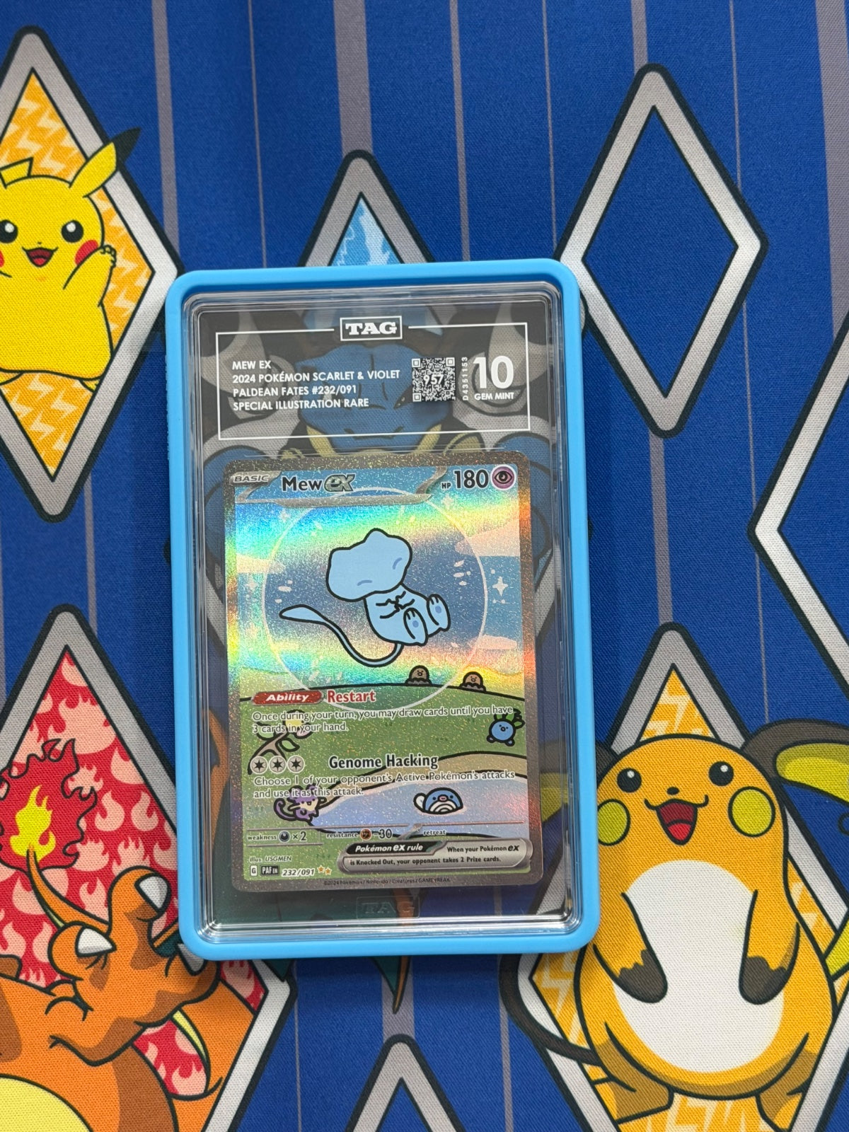 Mew ex 232/091 (Paldean Fates) — TAG 10