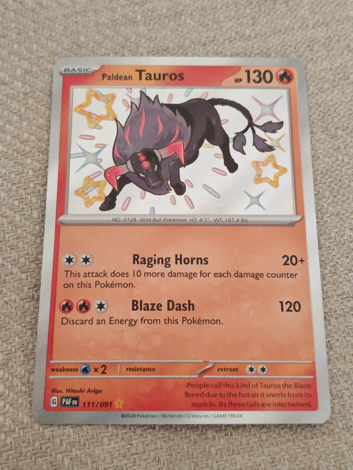 Paldean Tauros 111/091 (Paldean Fates)