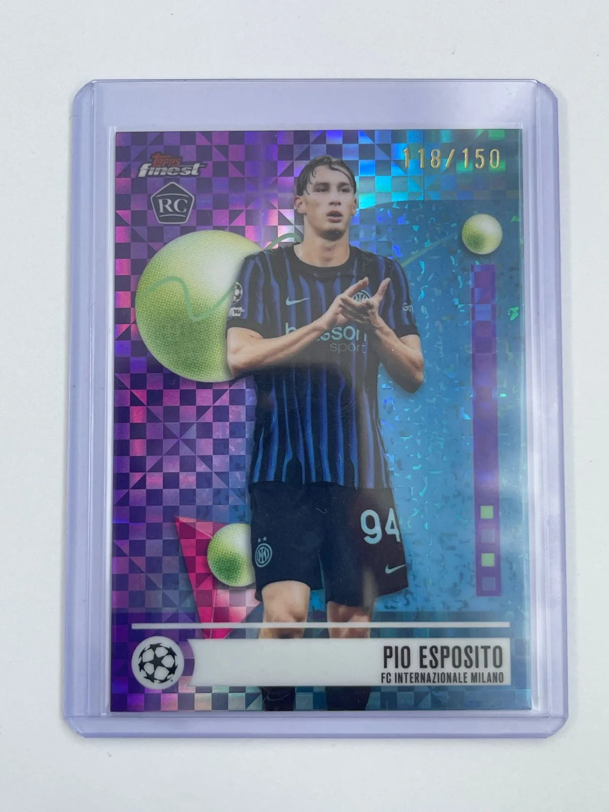 Pio Esposito RC /150 - 25-26 Topps UEFA Finest Checkerboard