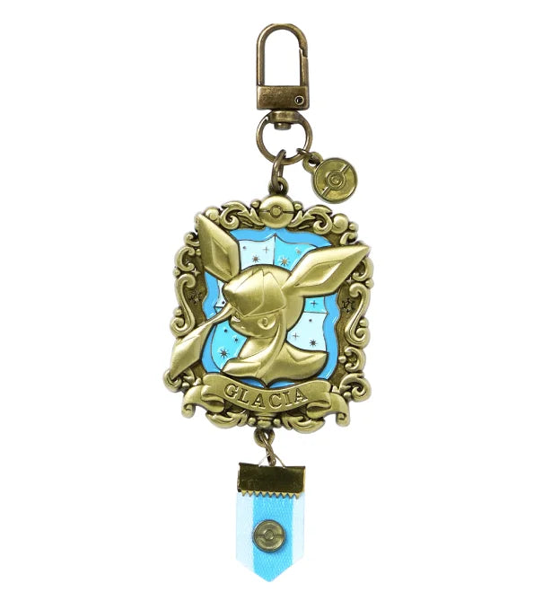 Pokémon Center Korea "ETERNAL ANTIQUE METAL" Glaceon Metal Keyring / Keychain