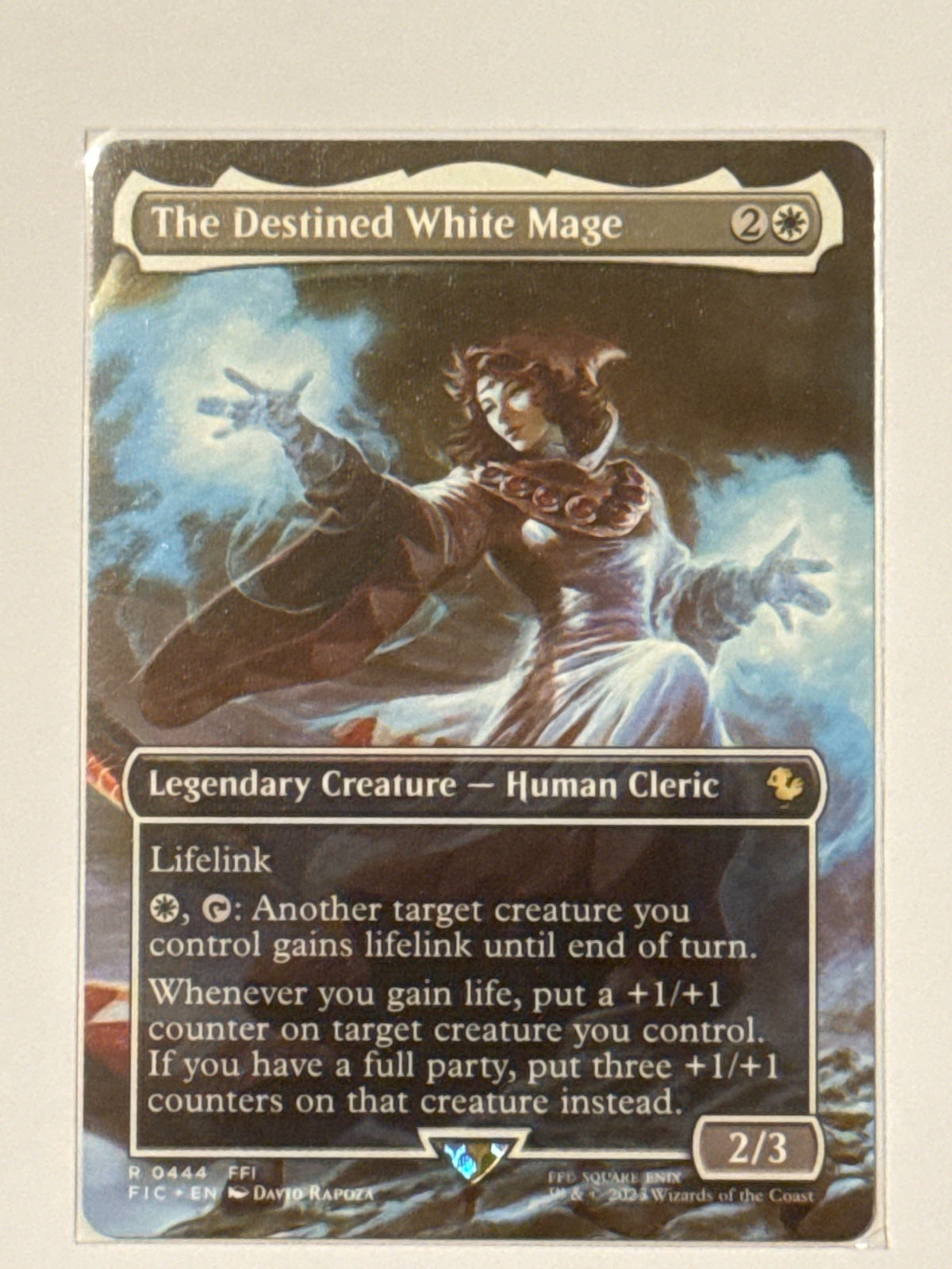 The Destined White Mage (Borderless) 444 · Normal (Commander: FINAL FANTASY)