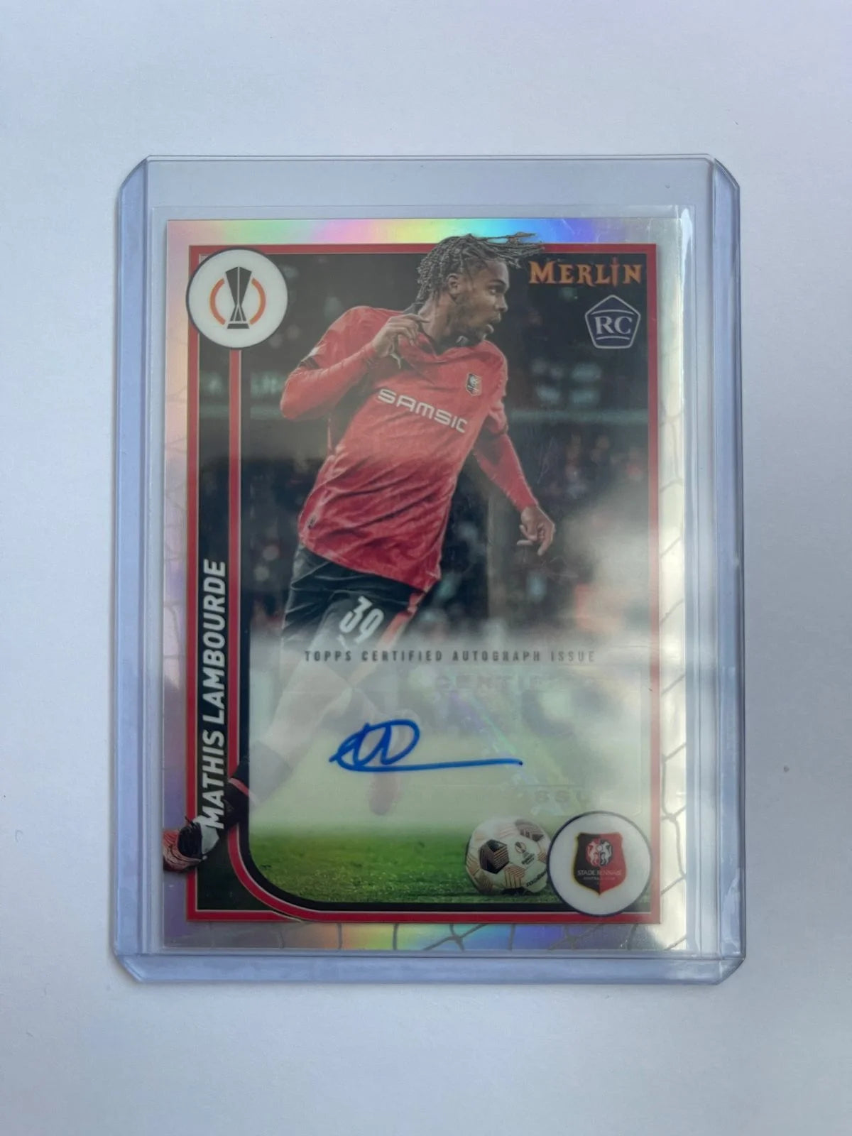 Mathis Lambourde Rookie Auto - 23-24 Topps Merlin UCC Refractor Auto RC