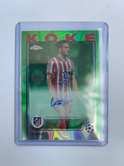 Koke Auto /99 - 24-25 Topps Chrome Green Lava