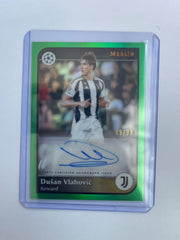 Dusan Vlahovic Auto /99 - 24-25 Topps Chrome Merlin Green