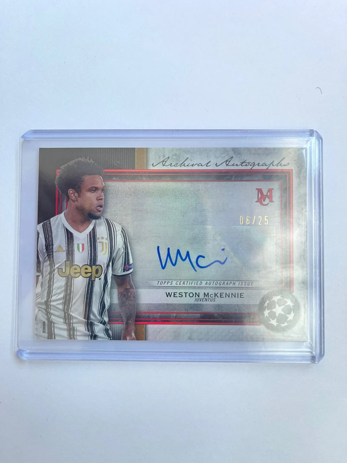 Weston McKennie /25 - 20-21 Topps Museum Collections UEFA Champions League Auto