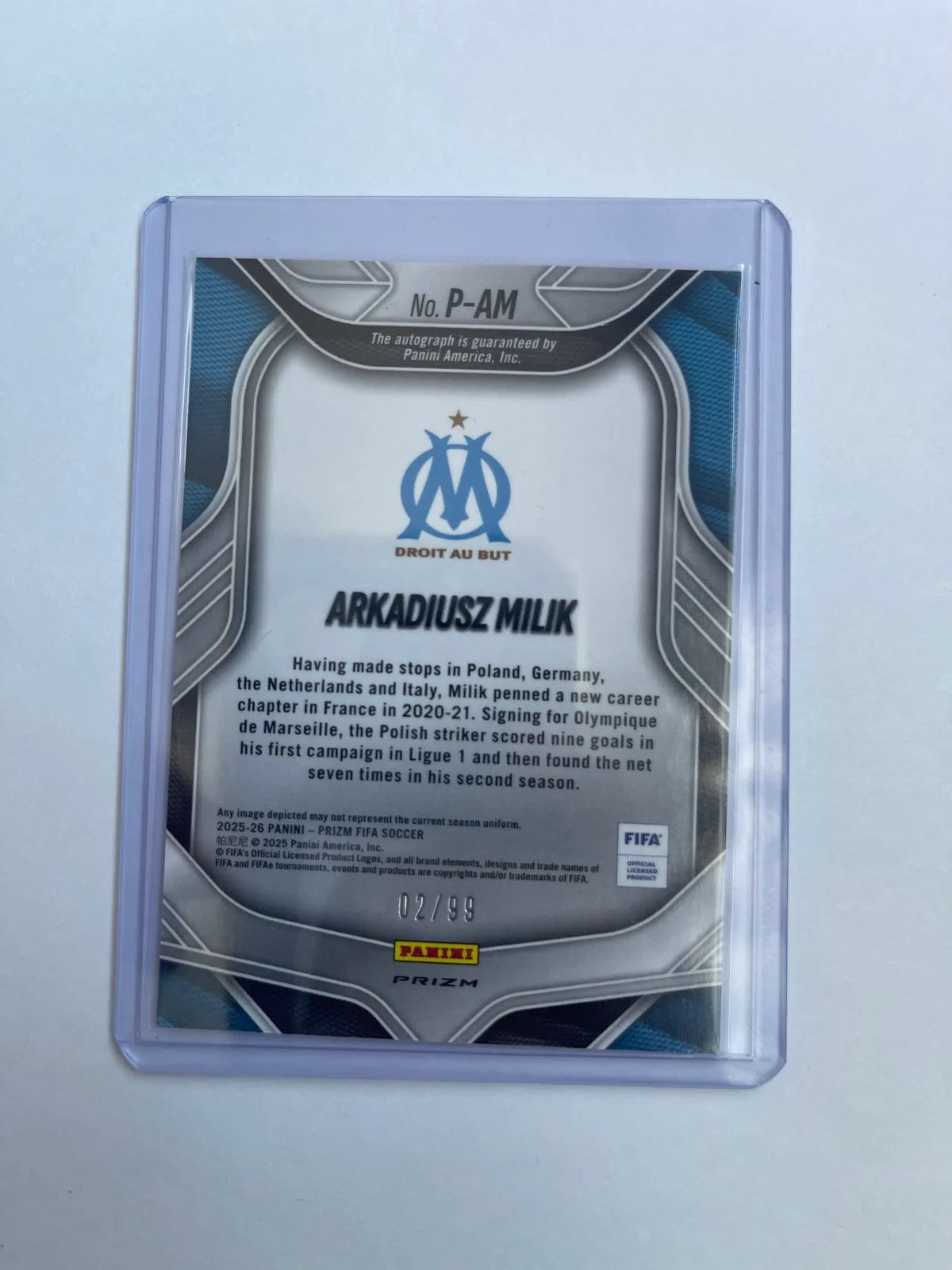 Arkadiusz Milik Auto /99 - 2025-26 Panini Prizm FIFA Penmanship