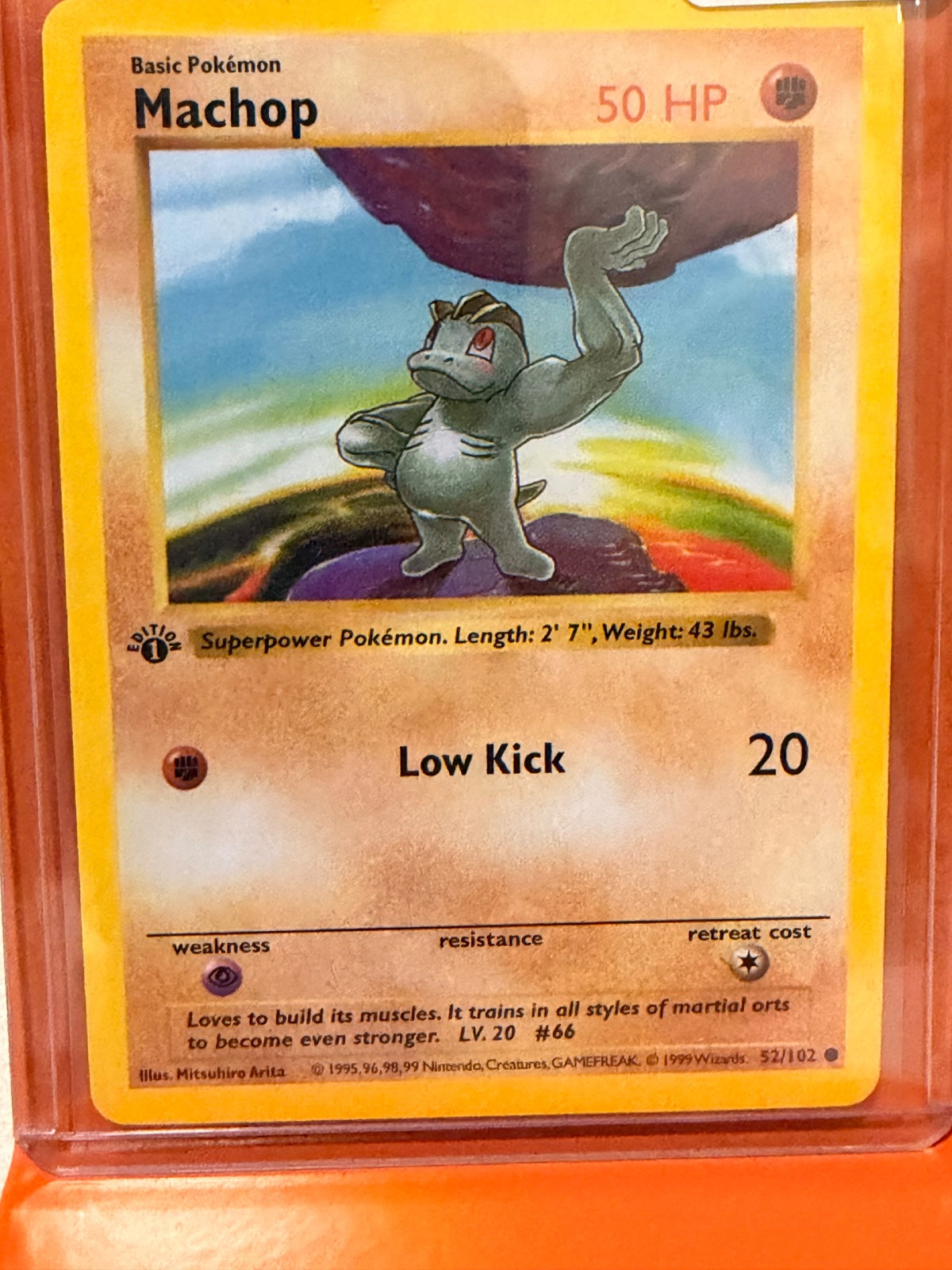 Machop 52 · 1st Edition (Base Set (1st Edition & Shadowless))