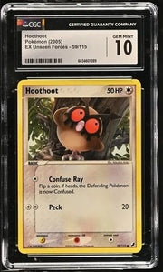 Hoothoot 59/115 · Normal (EX Unseen Forces) — CGC 10