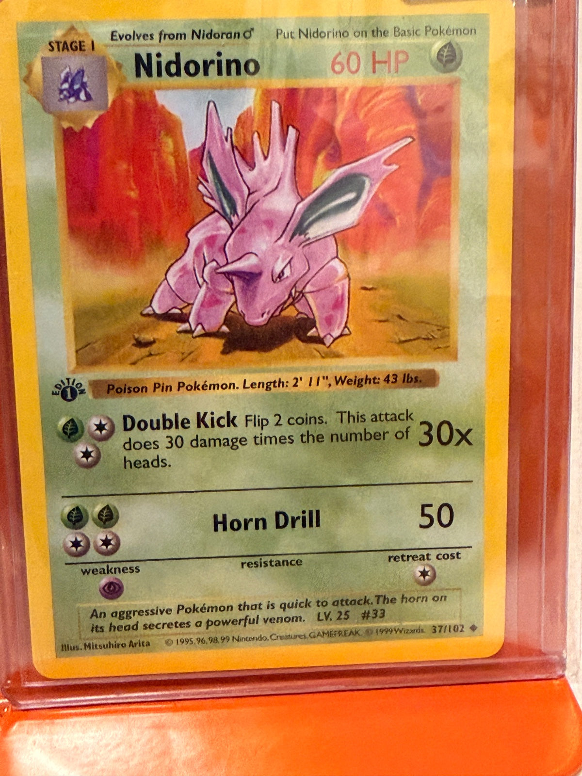 Nidorino 37 · 1st Edition (Base Set (1st Edition & Shadowless))