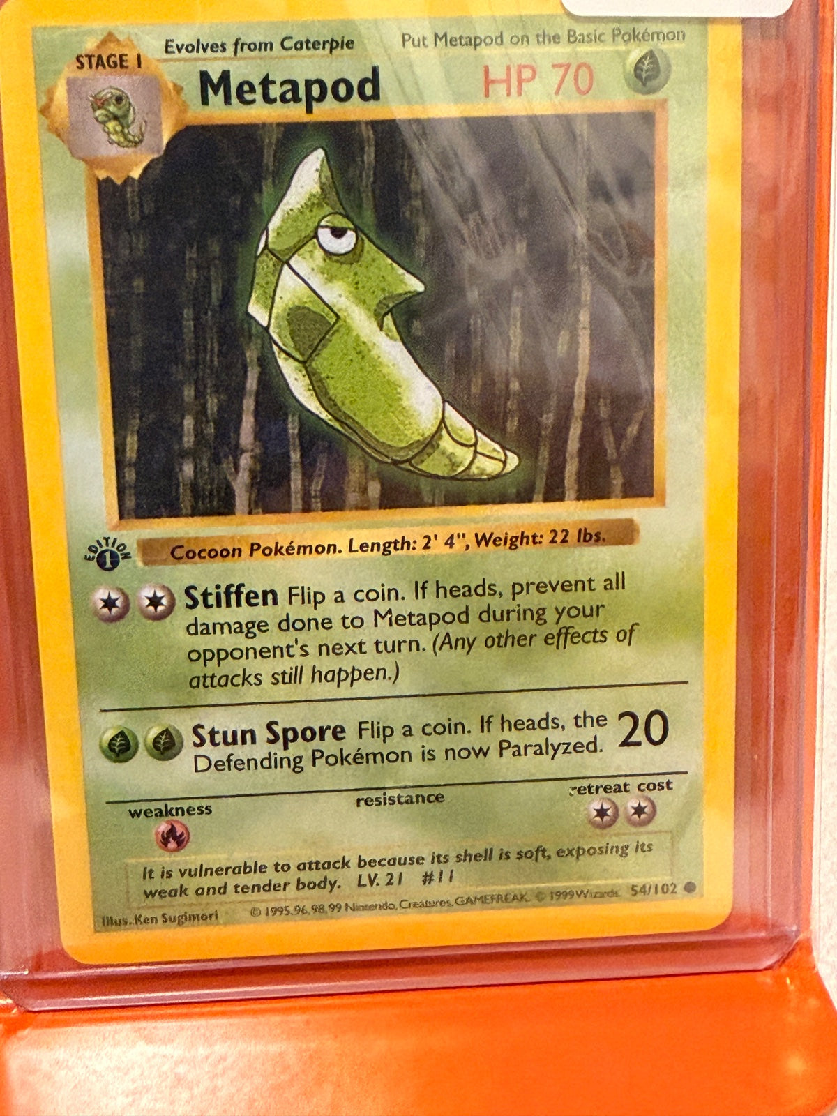 Metapod 54 · 1st Edition (Base Set (1st Edition & Shadowless))