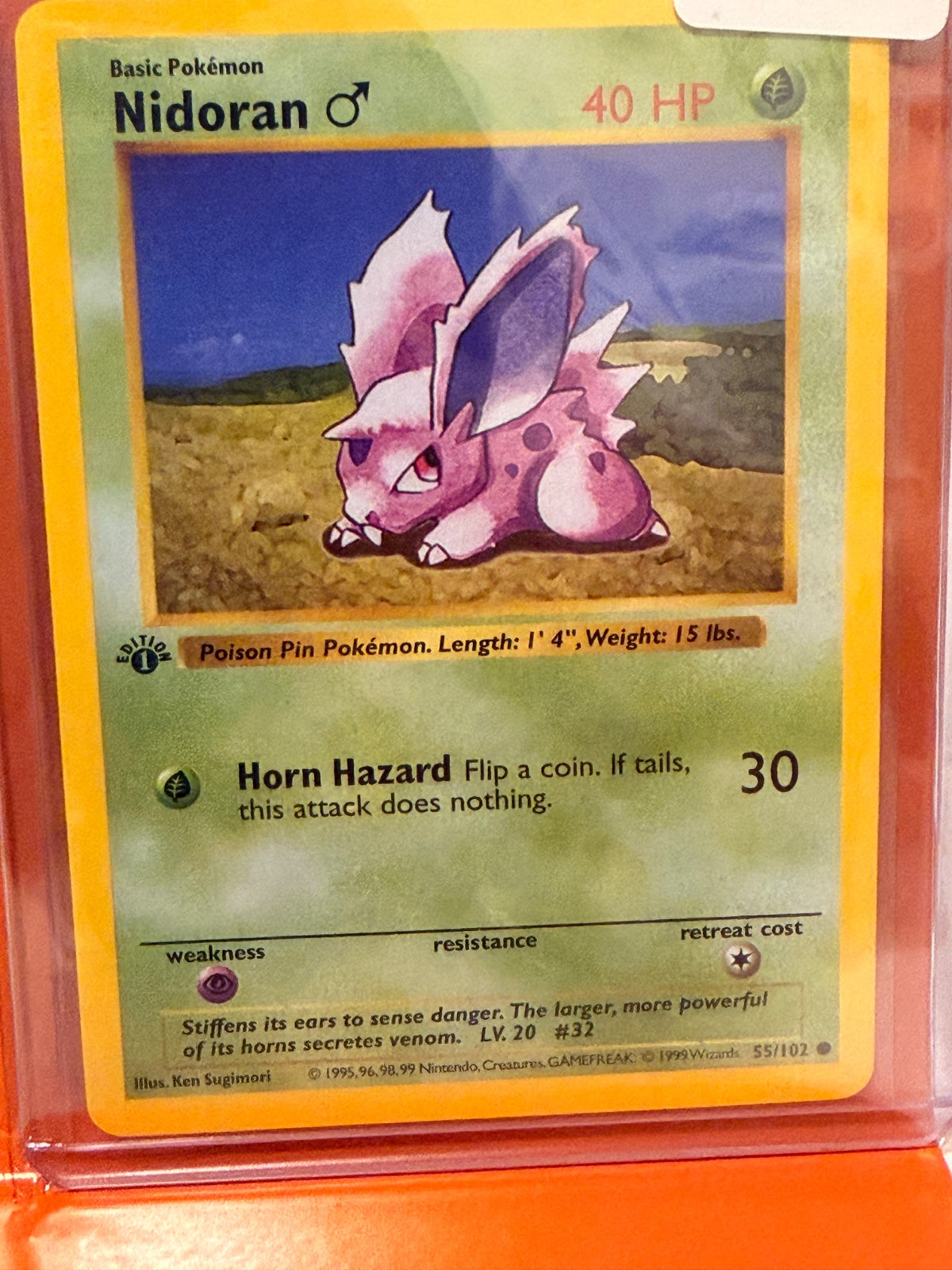 Nidoran M 55 · 1st Edition (Base Set (1st Edition & Shadowless))