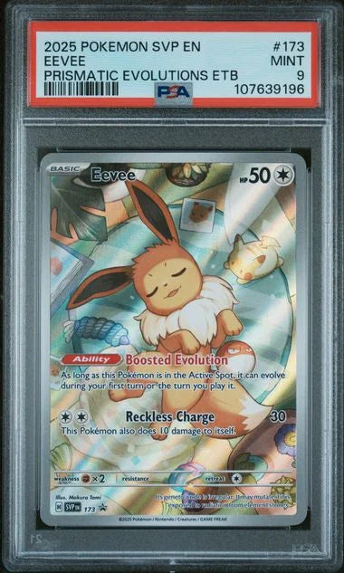 PSA9 Pokemon Eevee Prismatic Evolutions ETB Promo