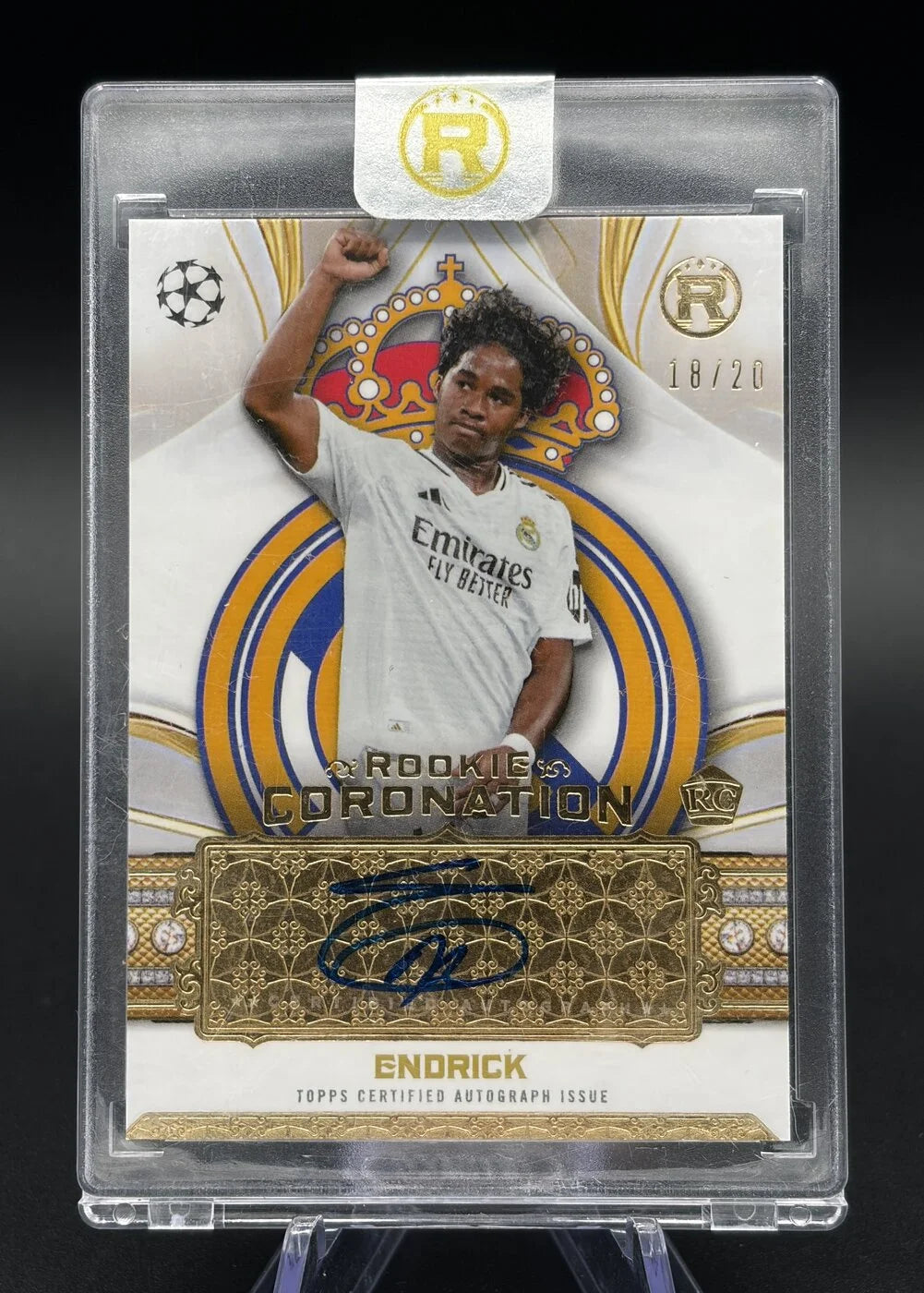 2024-25 Topps Reverence UCC Endrick Rookie Coronation Auto 18/20 #RCA-E Real Madrid