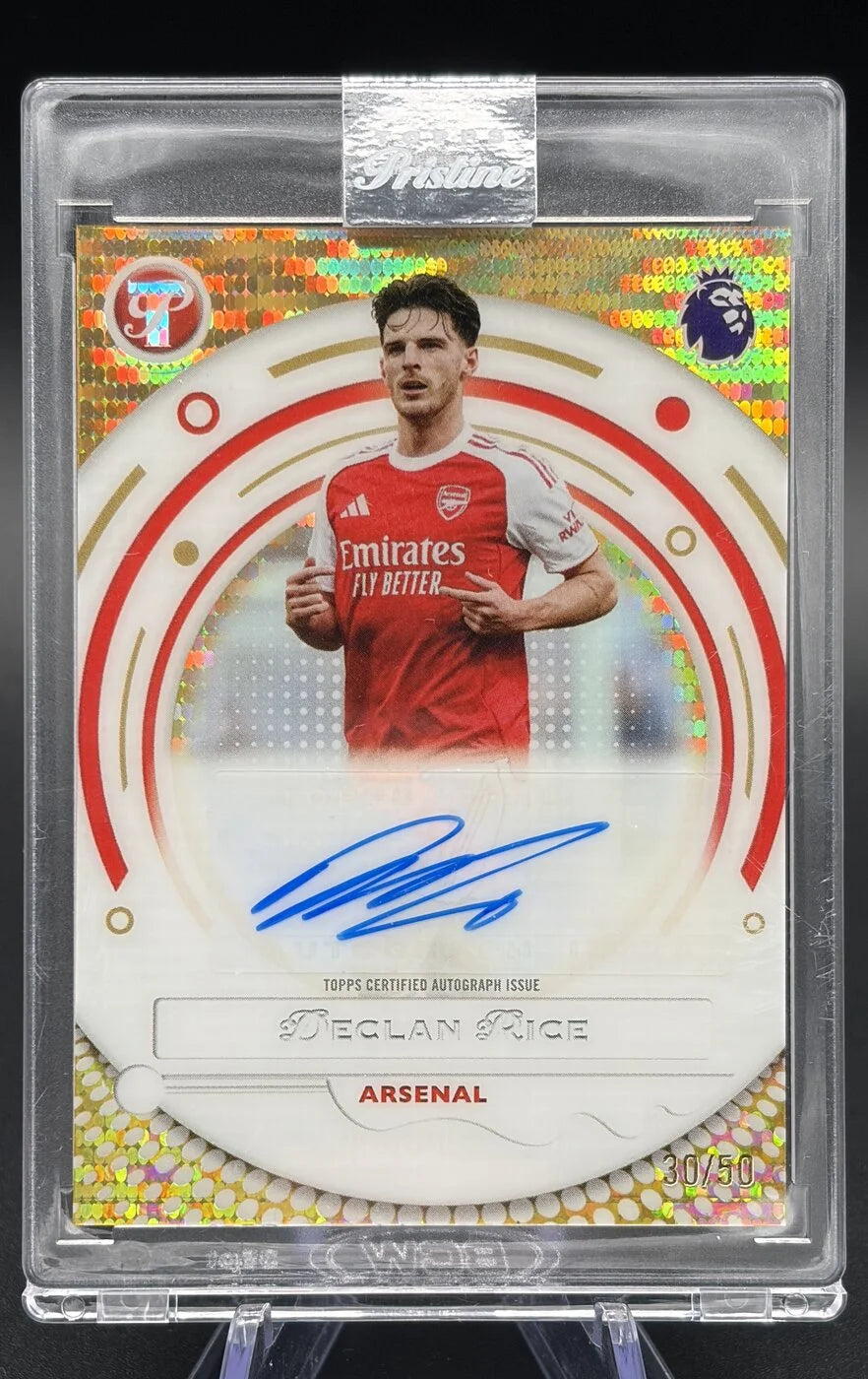 2025-26 Topps Pristine Premier League Declan Rice Pristine Auto Gold 30/50 #PA-DR Arsenal