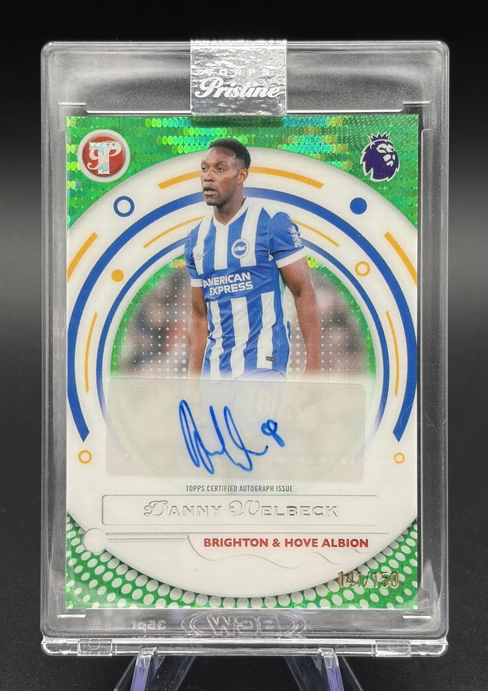 2025-26 Topps Pristine Premier League Danny Welbeck Pristine Auto 141/150 #PA-WK Brighton & Hove Albion