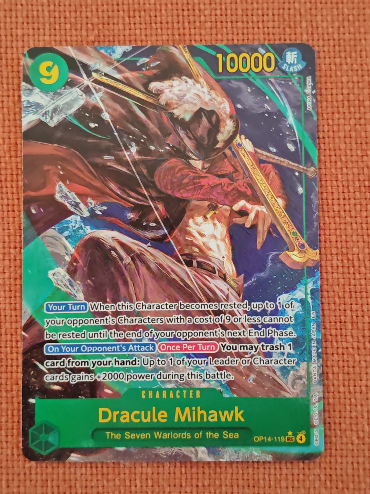 Dracule Mihawk - OP14-119 (Alternate Art) (The Azure Sea's Seven)