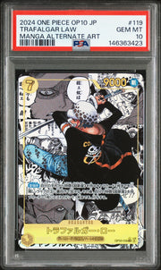 Trafalgar Law (manga) (JP) OP10-119 (Royal Bloodlines) — PSA 10