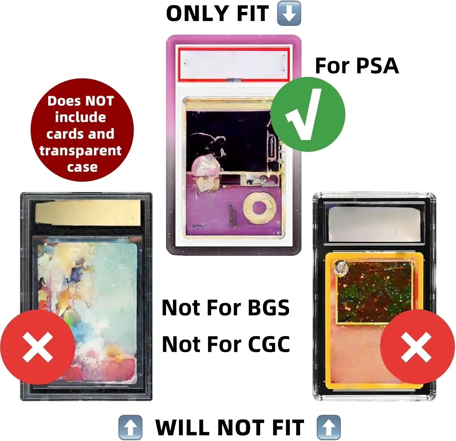 Slab Protector - PSA - Gradient Multi-Color - Purple-Pink