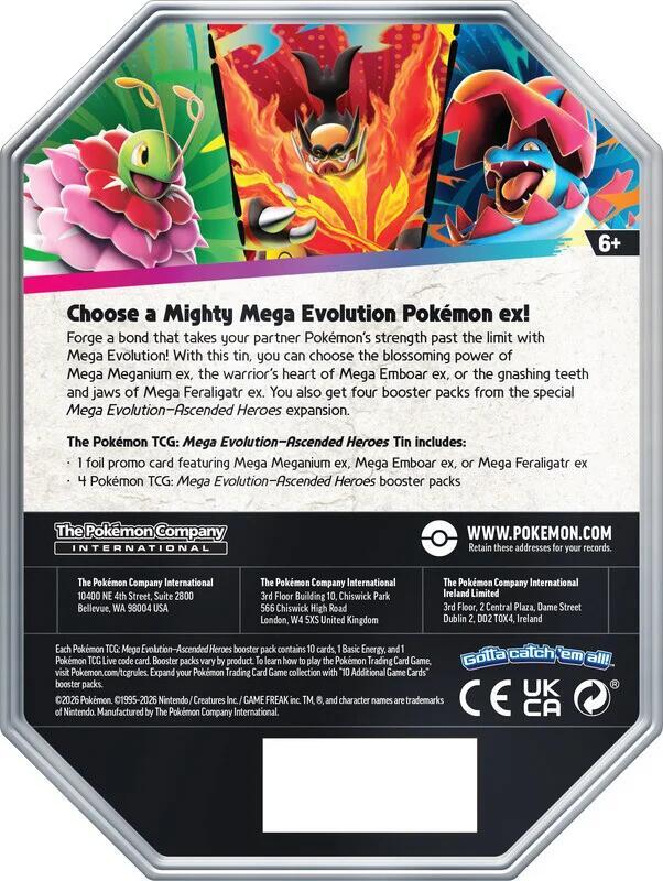 Ascended Heroes Tin [Mega Feraligatr ex] - ME: (ASC)
