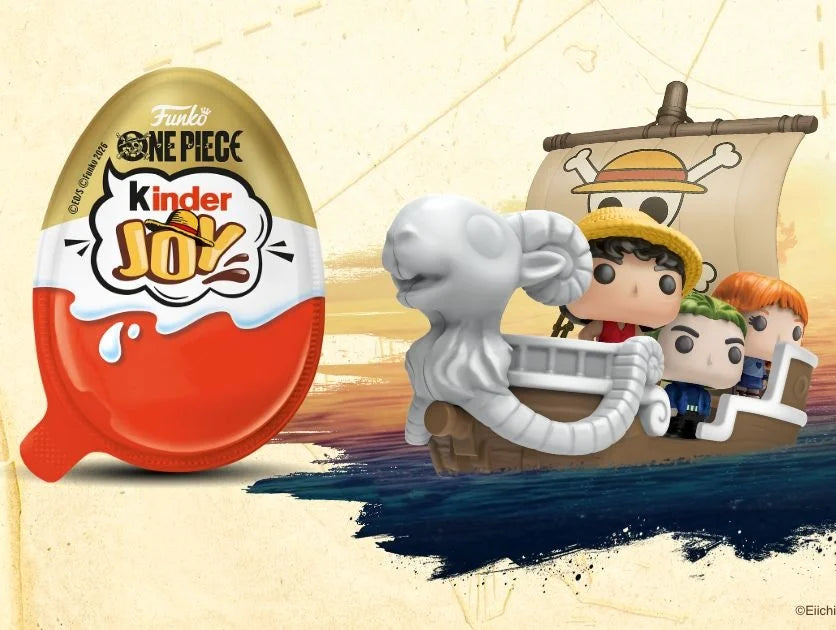 KINDER x ONE PIECE _ Chocolate Dessert + mini Funko + mini Card
