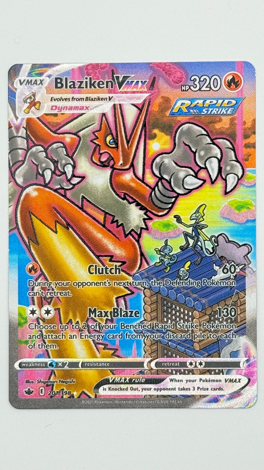 Blaziken VMAX (Alternate Art Secret) 201/198 (Chilling Reign)