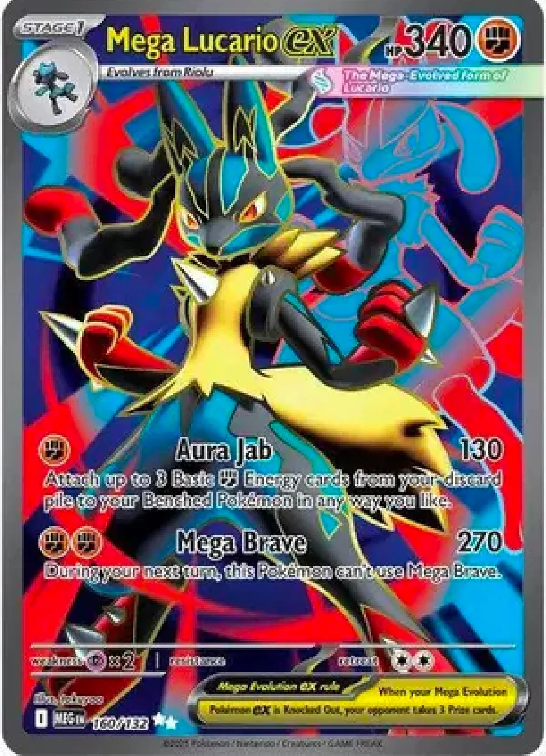 Mega Lucario EX - Ultra Rare 160/132