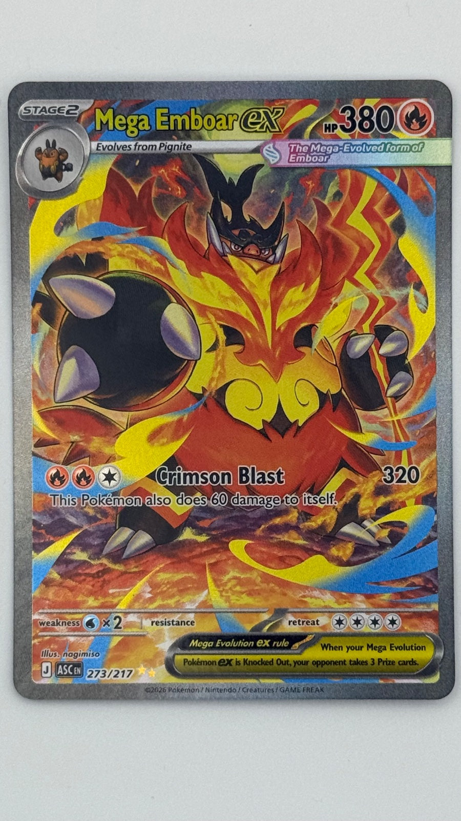 Mega Emboar ex 273/217 (Ascended Heroes)