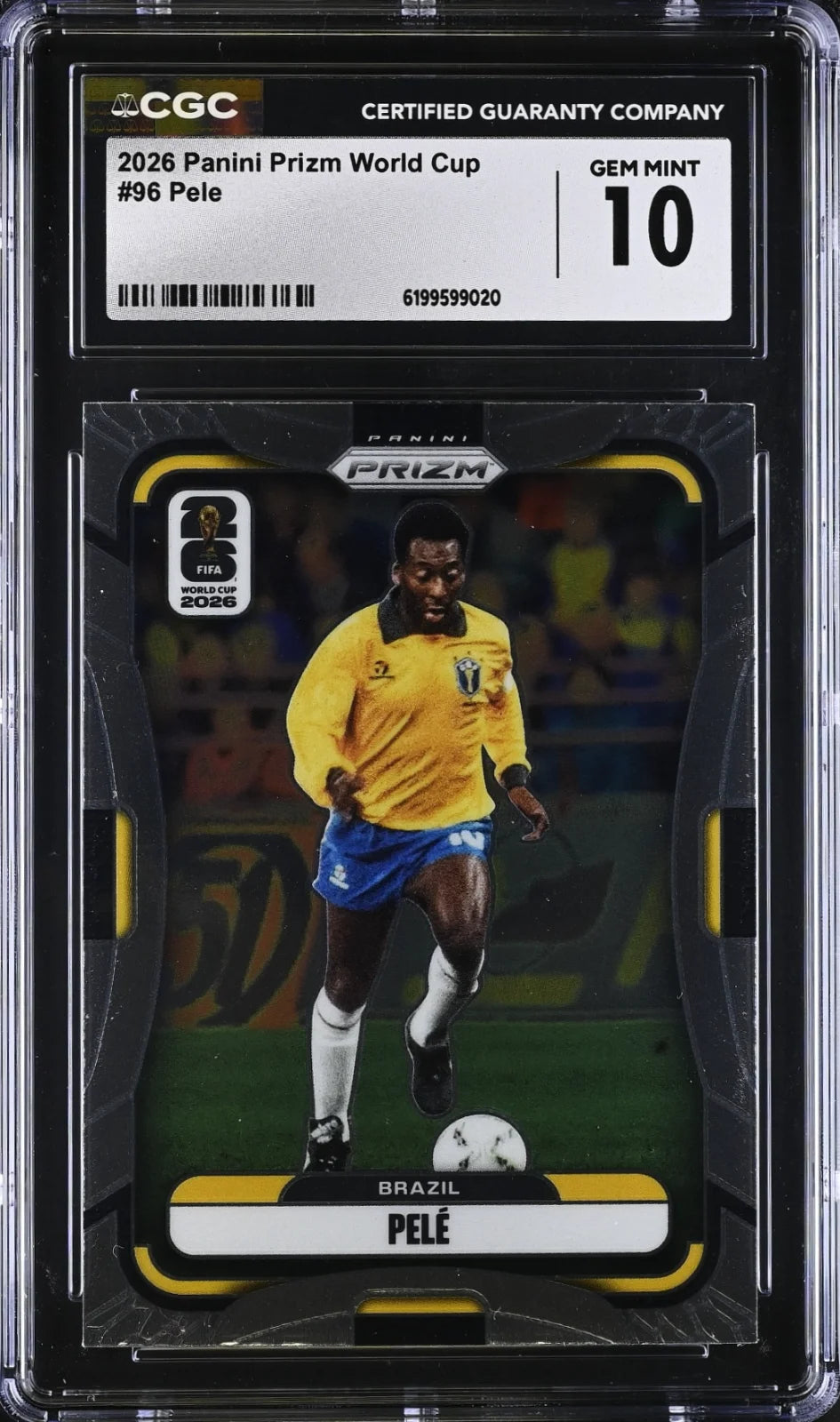 Pele, Panini, Prizm World Cup, #96, 2026, CGC 10