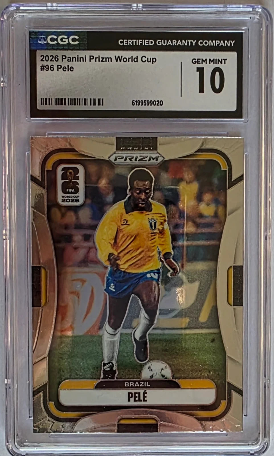 Pele, Panini, Prizm World Cup, #96, 2026, CGC 10