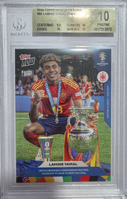 Lamine Yamal, Topps, 2024, UEFA EURO,  #66, BGS PRISTINE 10