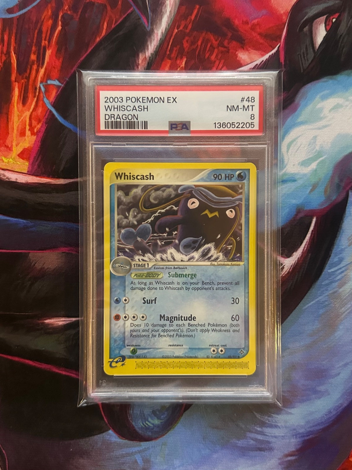 Whiscash 48 · Normal (EX Dragon) — PSA 8