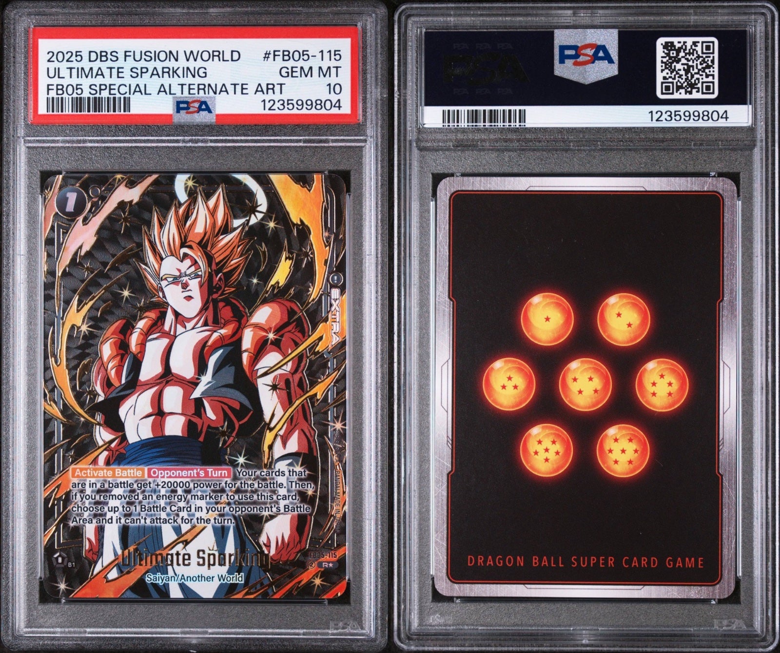 Ultimate Sparking (Alternate Art) FB05-115 (New Adventure Alternate Art Reprints) — PSA 10