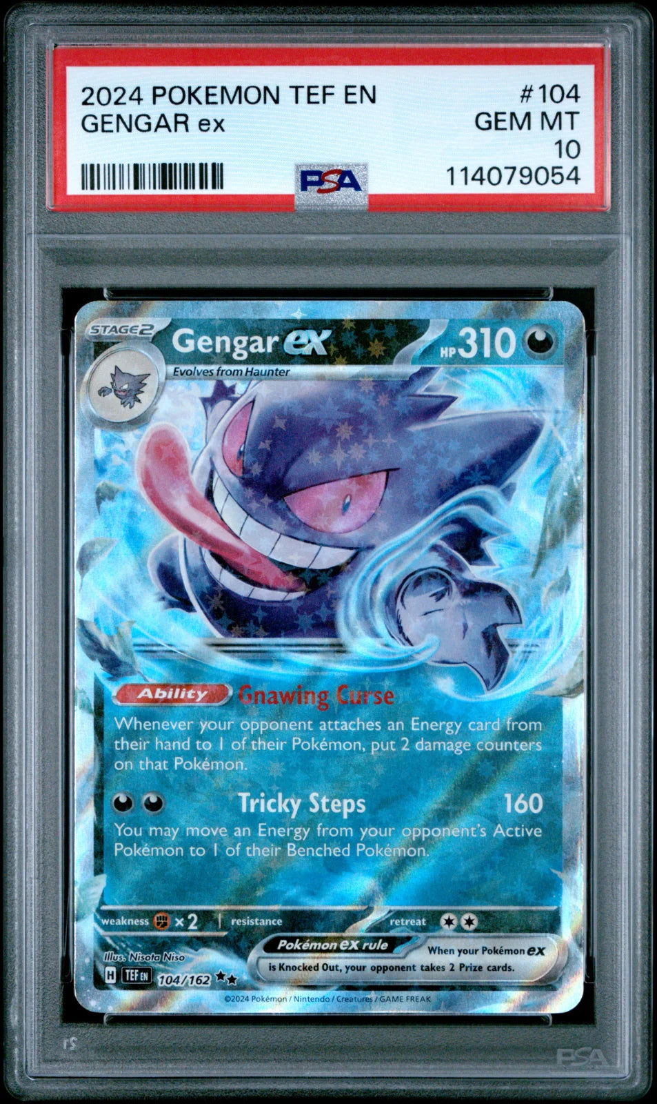 Gengar ex 104/162 (Temporal Forces) — PSA 10