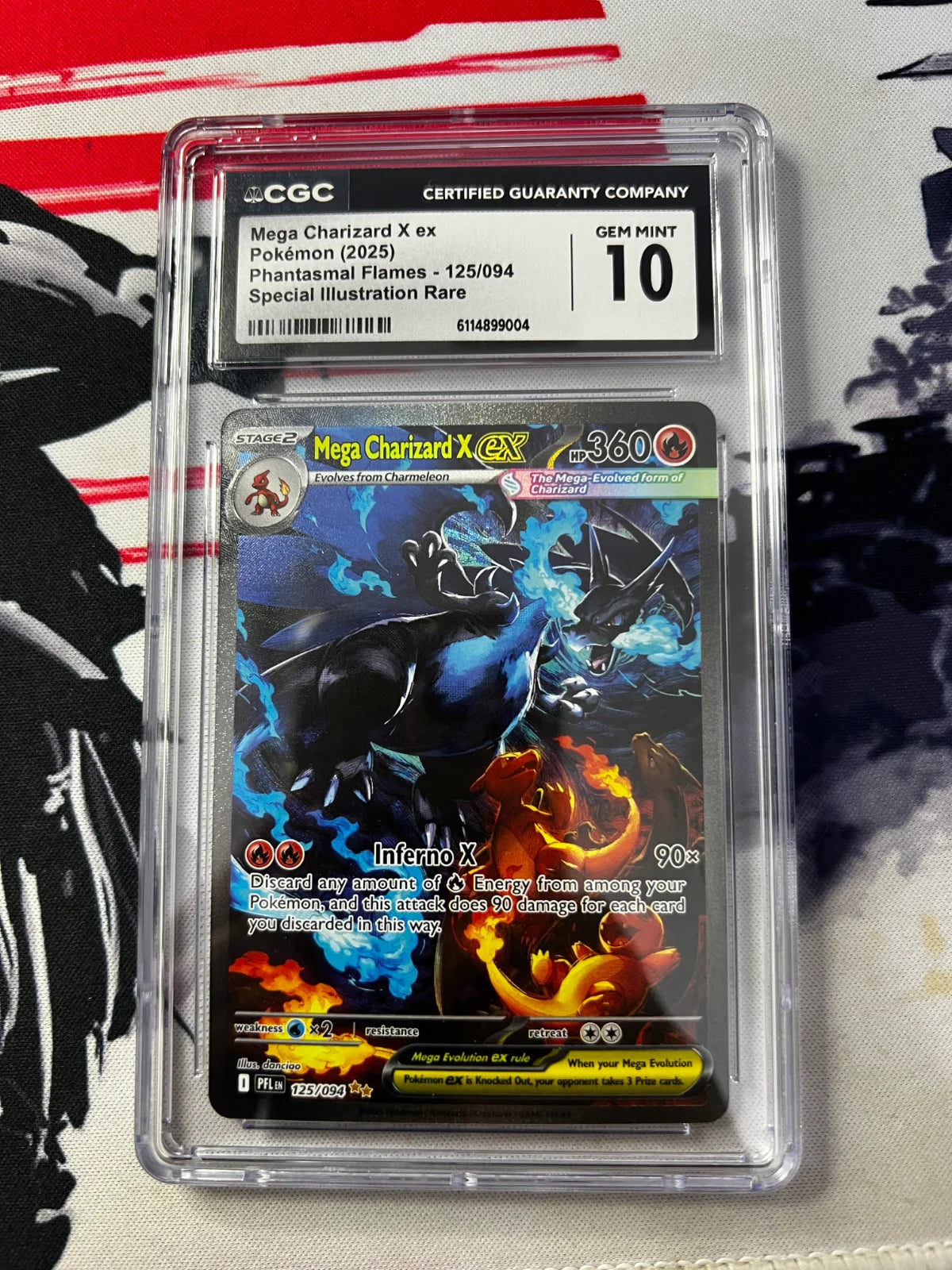 Mega Charizard X ex 125/094 (Phantasmal Flames) — CGC 10