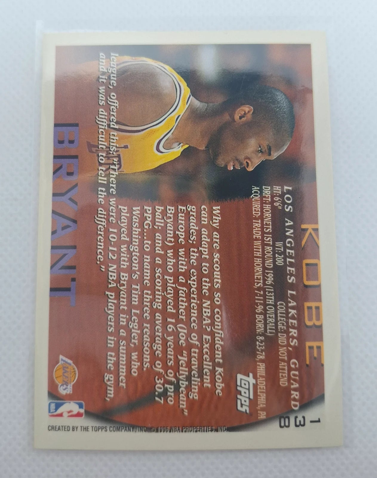 1998-97 Topps Kobe Bryant Rookie #138