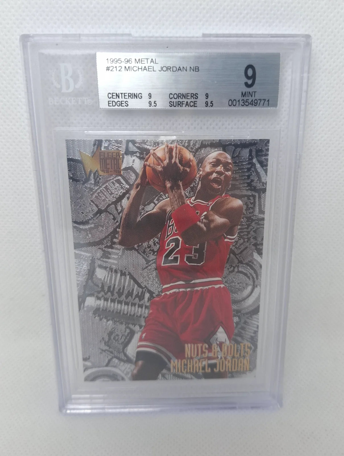 1995 Fleer Metal Nuts & Bolt Michael Jordan #212