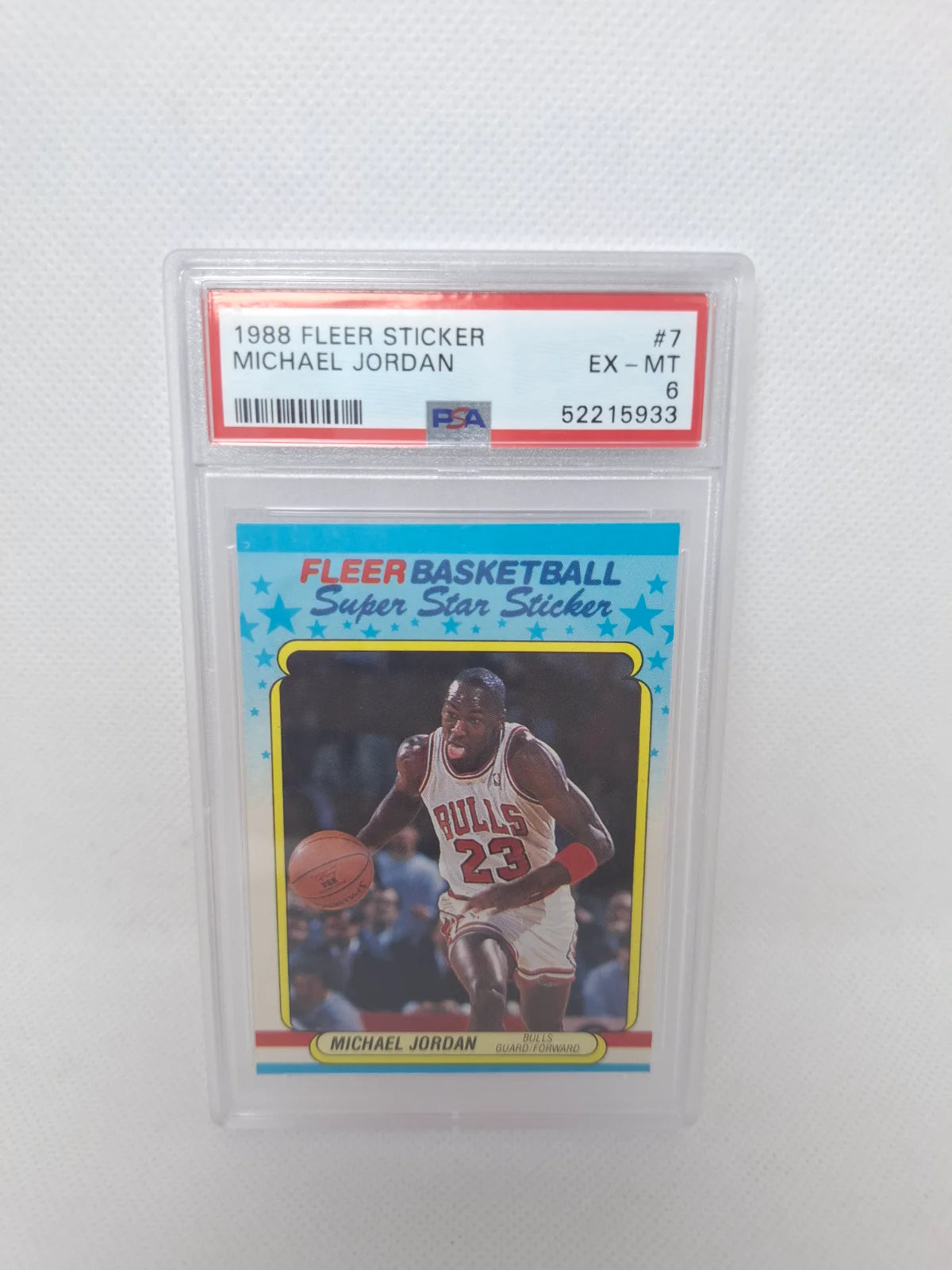1988 Fleer Sticker Michael Jordan #7
