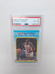 1988 Fleer Sticker Michael Jordan #7