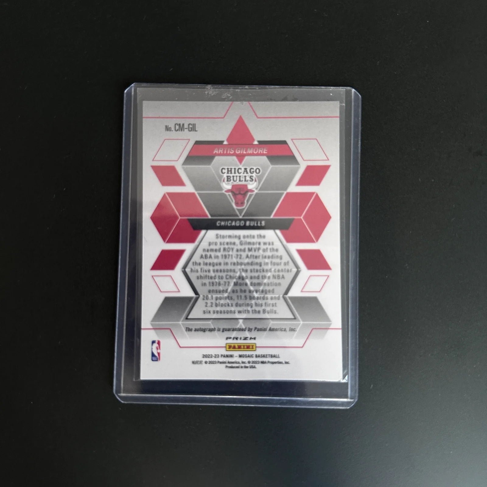 Artist Gilmore Panini Mosaic Auto