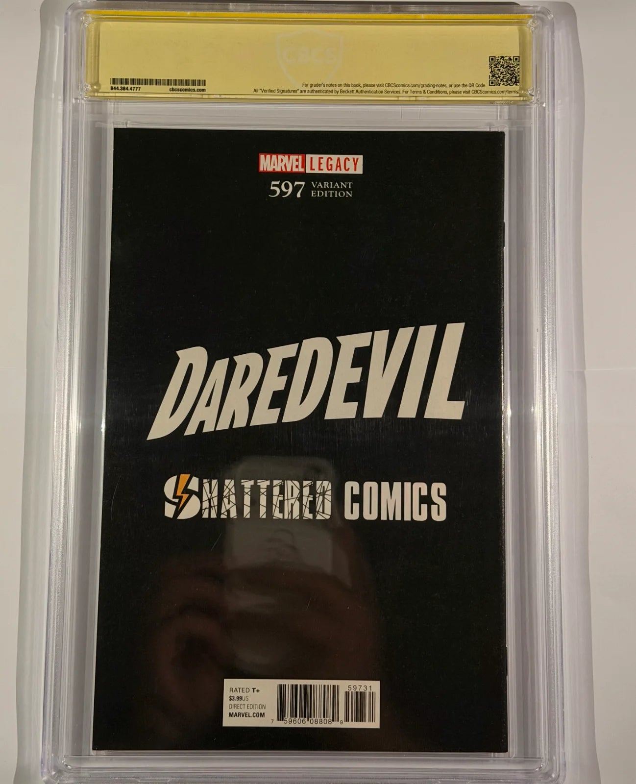 Daredevil #597 shattered comic exclusive graded and signed by Frank miller
