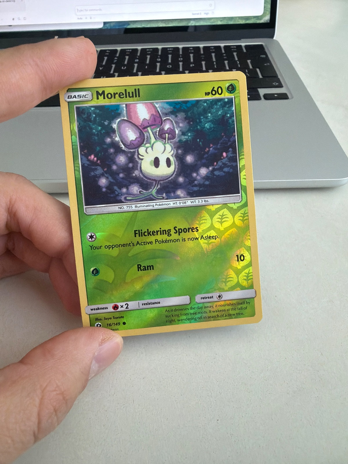 Morelull 16 · Reverse Holofoil (Sun & Moon Base Set)