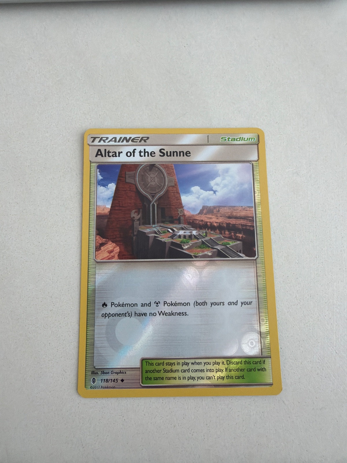 Altar of the Sunne 118/145 · Reverse Holofoil (Guardians Rising)