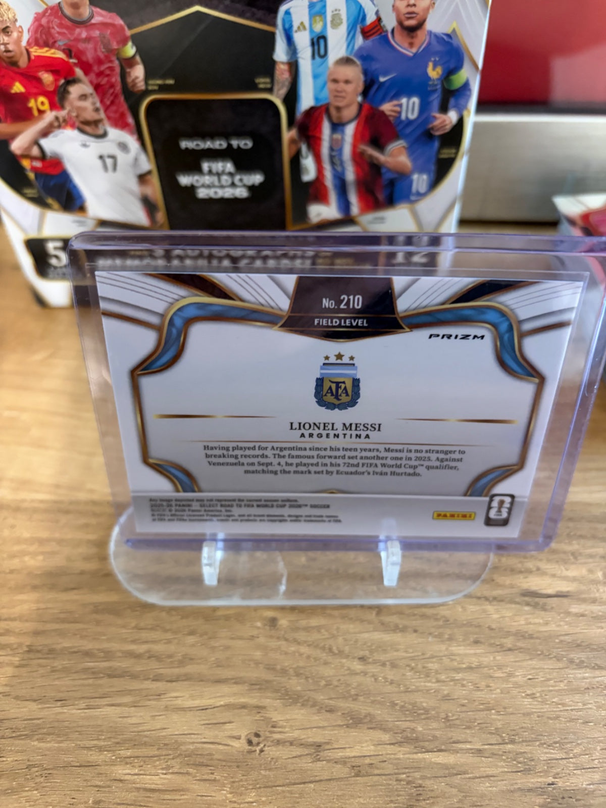 Messi Argentina field level WC Panini select