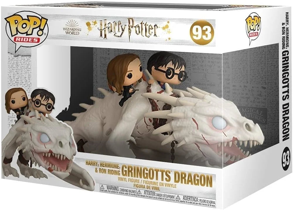Funko Pop! Rides Ukrainian Ironbelly With Harry, Ron, & Hermione #93
