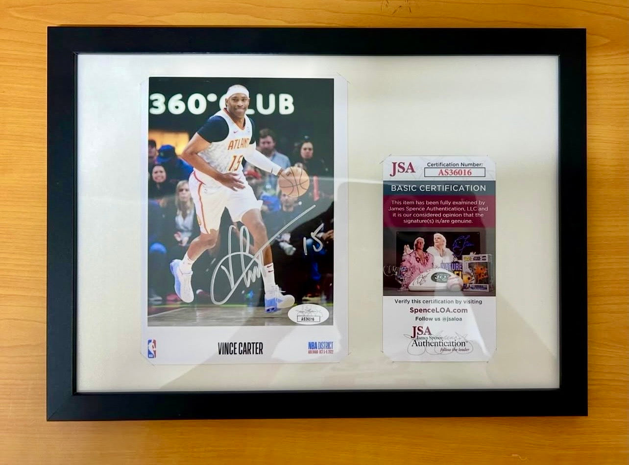 Vince Carter Framed Autograph Photo