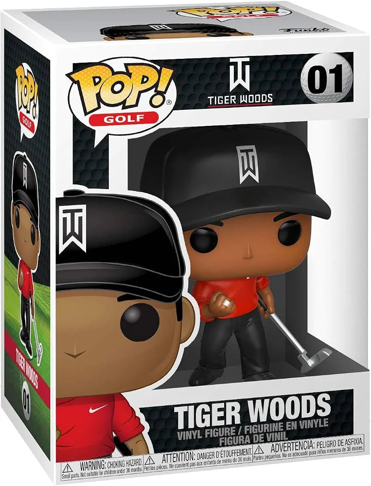 Funko Pop! Golf: Tiger Woods (Red Shirt) Vinyl Figure #01,