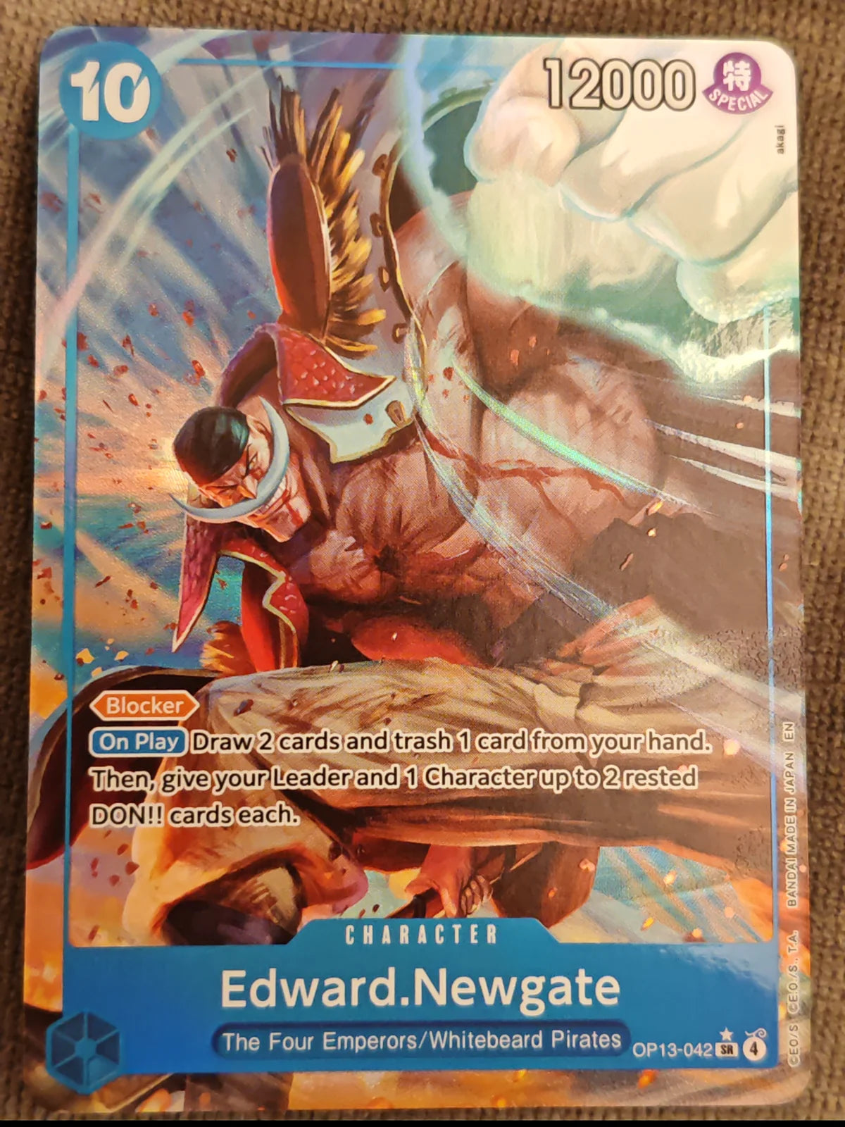 Edward.Newgate (Alternate Art) OP13-042 (Carrying On His Will)