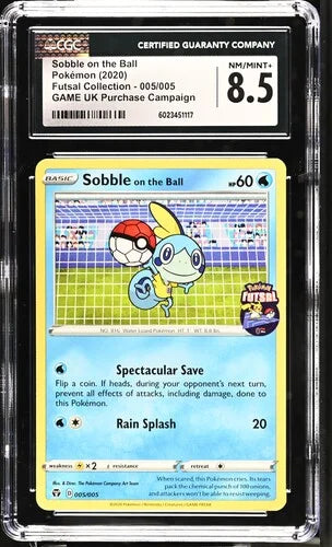 Sobble on the Ball (Pokemon Futsal) 005/005 (Miscellaneous Cards & Products) — CGC 8.5